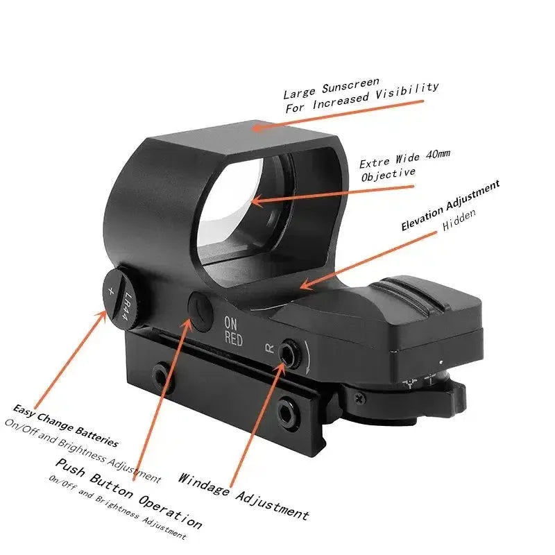 HD119 1X22mm Red Green Dot Reflex Sight