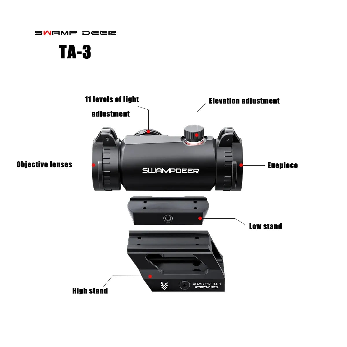 Swamp Deer HD TA-3 Red Dot Reflex Sight