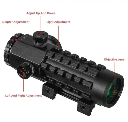 Fire Wolf 3X28 Green Red Dot Cross Sight Rifle Scope