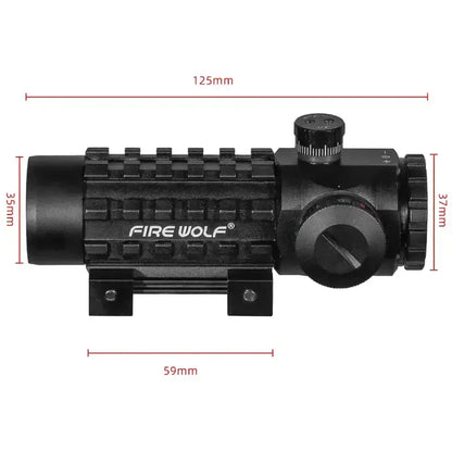 Fire Wolf 3X28 Green Red Dot Cross Sight Rifle Scope