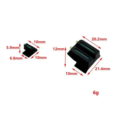 MP9 Front & Rear Metal Fiber Sights
