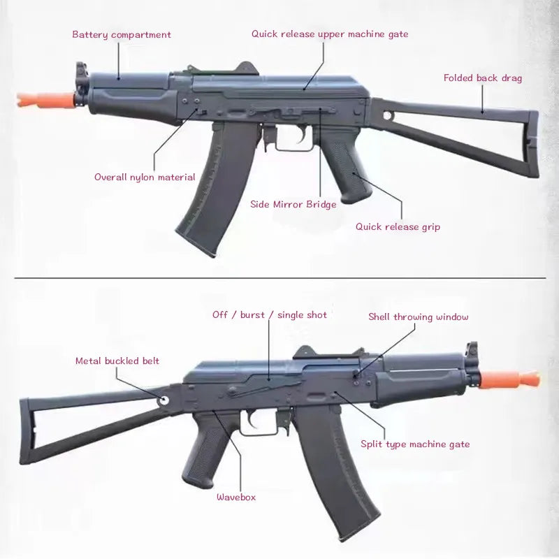 TriggerToy JM AK74U Gel Blaster