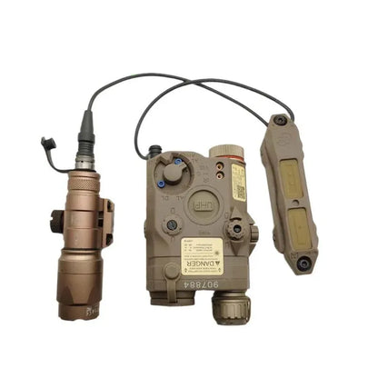 Upgraded PEQ-15 Green Laser + M300A Metal Flashlight + Dual Control